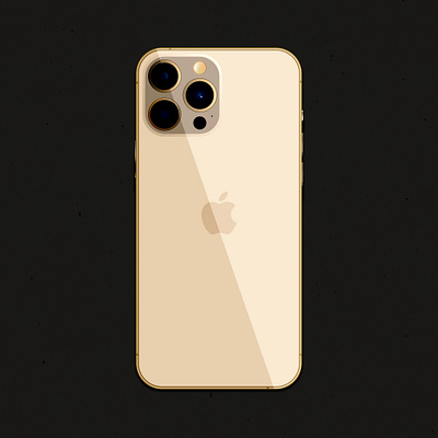 iPhone 13 Pro apple branding computer design gold graphic design illustration illustrator logo phone vector