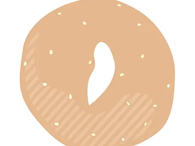 Bagel Illustration art bagel bread design food food art food illustration illustration illustrator vector