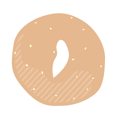 Bagel Illustration art bagel bread design food food art food illustration illustration illustrator vector