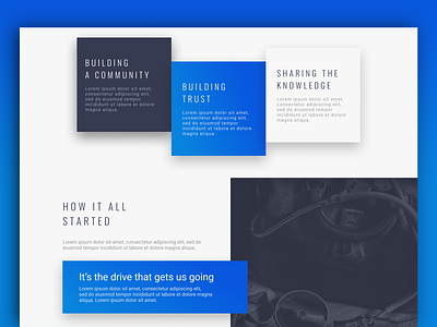 WAPP - About Us blue cards clean design gradient interface medical medicine minimal samataqi ui ux web website
