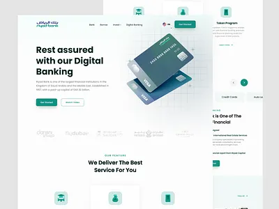 Riyad Bank - Personal Banking arabic arabic bank bank cards clean credit card design dubai islam islamic islamic bank landing page landingpage personal banking redesign ui ui design ui ux website