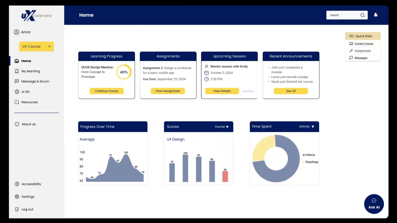 Example of UX & UI Design