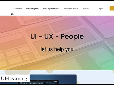 Landing page for UX/UI design agency landing page prototype ui
