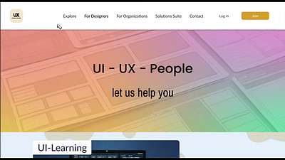 Landing page for UX/UI design agency landing page prototype ui