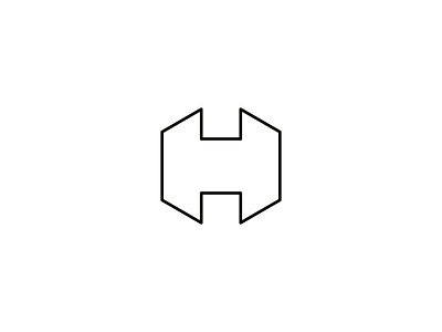 Hexagonal H branding design logo vector