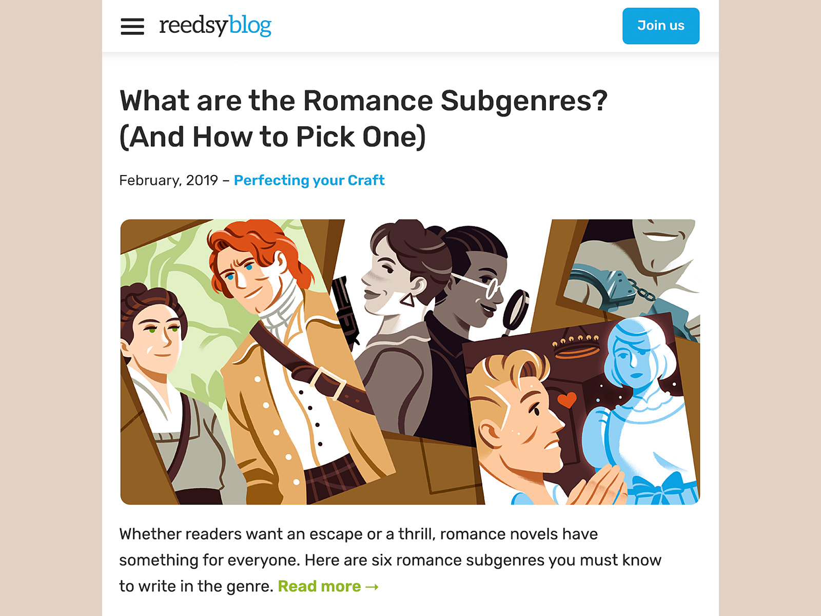Romance Subgenres by Raúl Gil for Reedsy on Dribbble