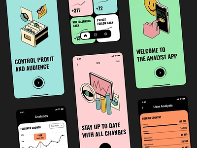 Data analytics app mobile interaction android mobile app app design application design design illustration interaction ios ios mobile mobile mobile app mobile app design motion ui ux