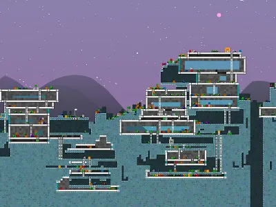 Space bases generated by a game I'm working on. game generative javascript tinycode