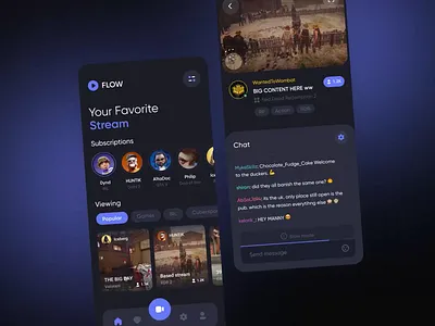 Mobile Streaming Service android animated animation app design gaming ios mobile mobile app mobile ui mobile ux motion motion design motion graphics purrweb streaming ui uiux ux video