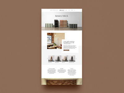 kinney block website design e commerce design ecommerce graphic design ui web design