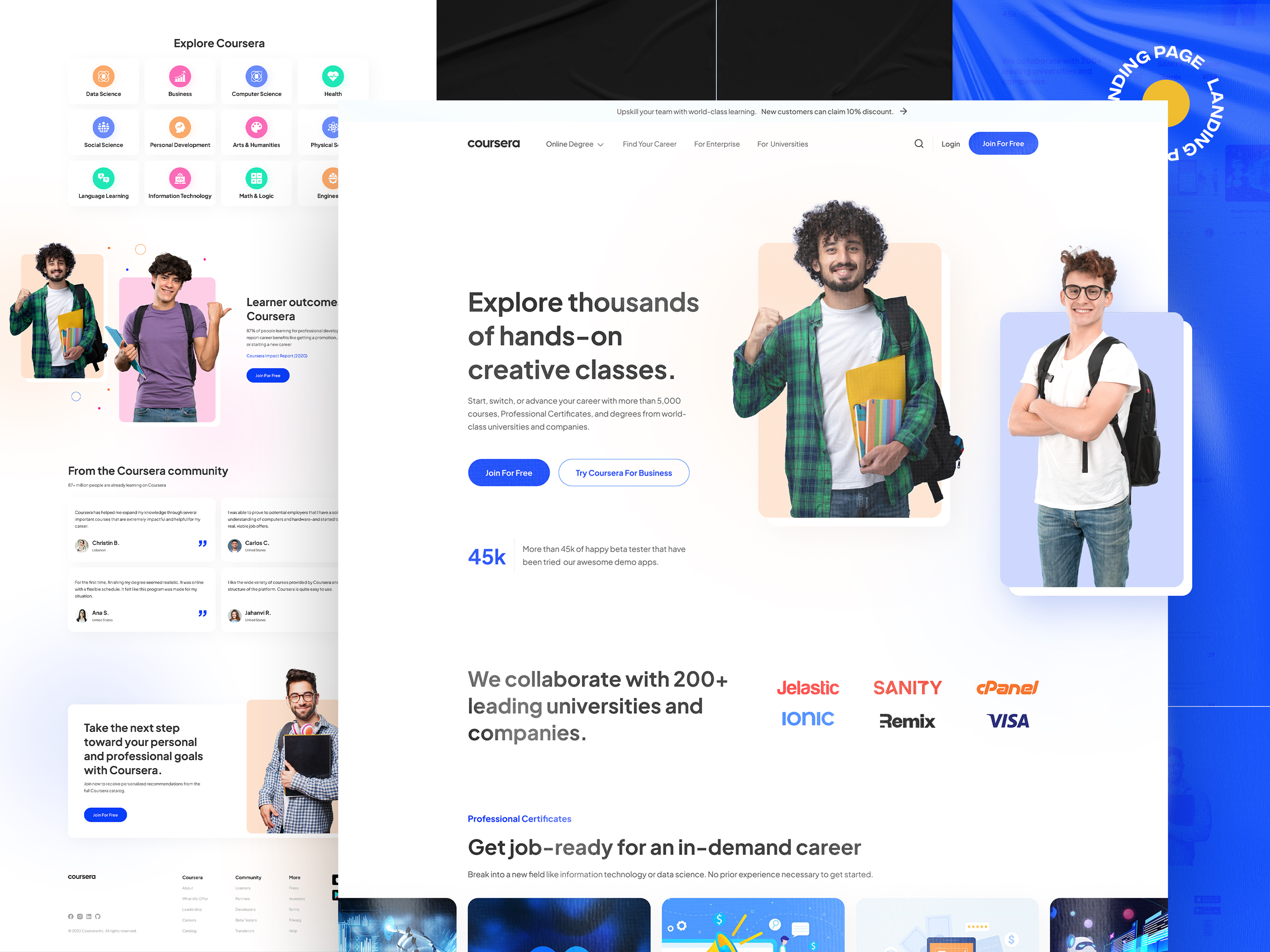 Coursera Landing Page Redesign By IMTIAZUX🔥 On Dribbble