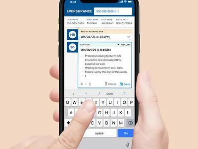 Responsive Notes App advisors app design insurance mobile mobile web notes product design responsive ui ux website