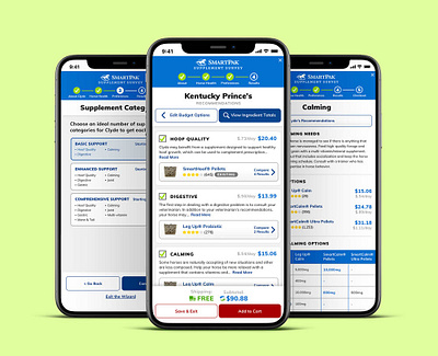 Mobile Supplement Wizard app design ecommerce mobile onboard product design recommendation responsive survey tool ui ux web app website wizard
