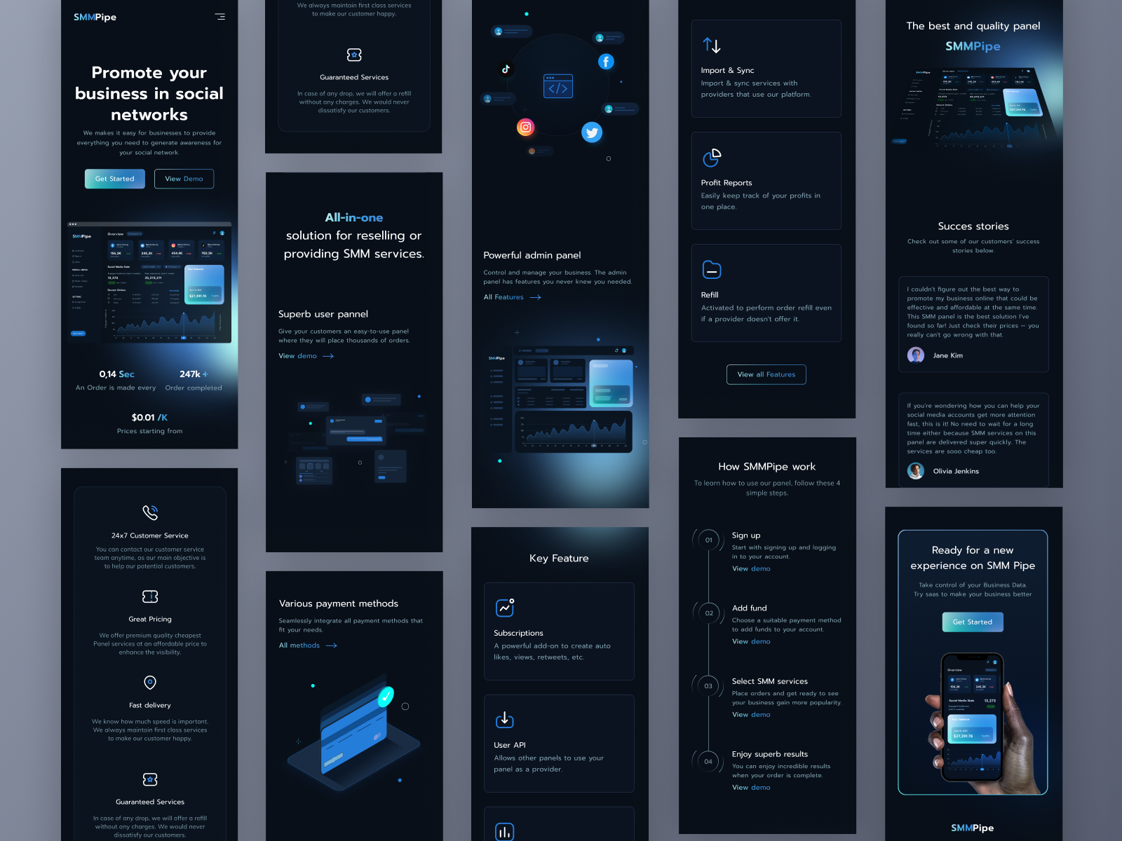 Example of Landing Page Design + Dev (Webflow)