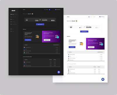 Aboki Africa Dark Mode UI landing page minimal product design ui ux website