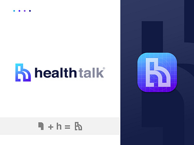 H + Conversation Modern Letter Logo - Unused Concept app logo blockchain brand identity branding chat conversation creative logo design gradient h h letter logo letter logo logo logo design logo designer minimal logo modern logo talk tech technology