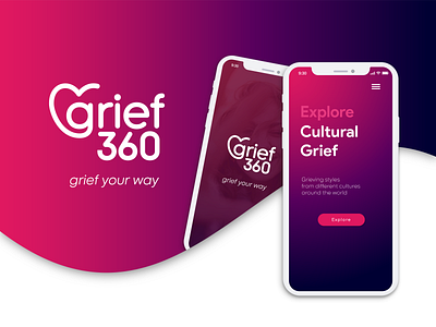 Grief 360 - UI/UX Design app brand design ui ux