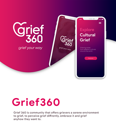 Grief 360 - UI/UX Design app brand design ui ux