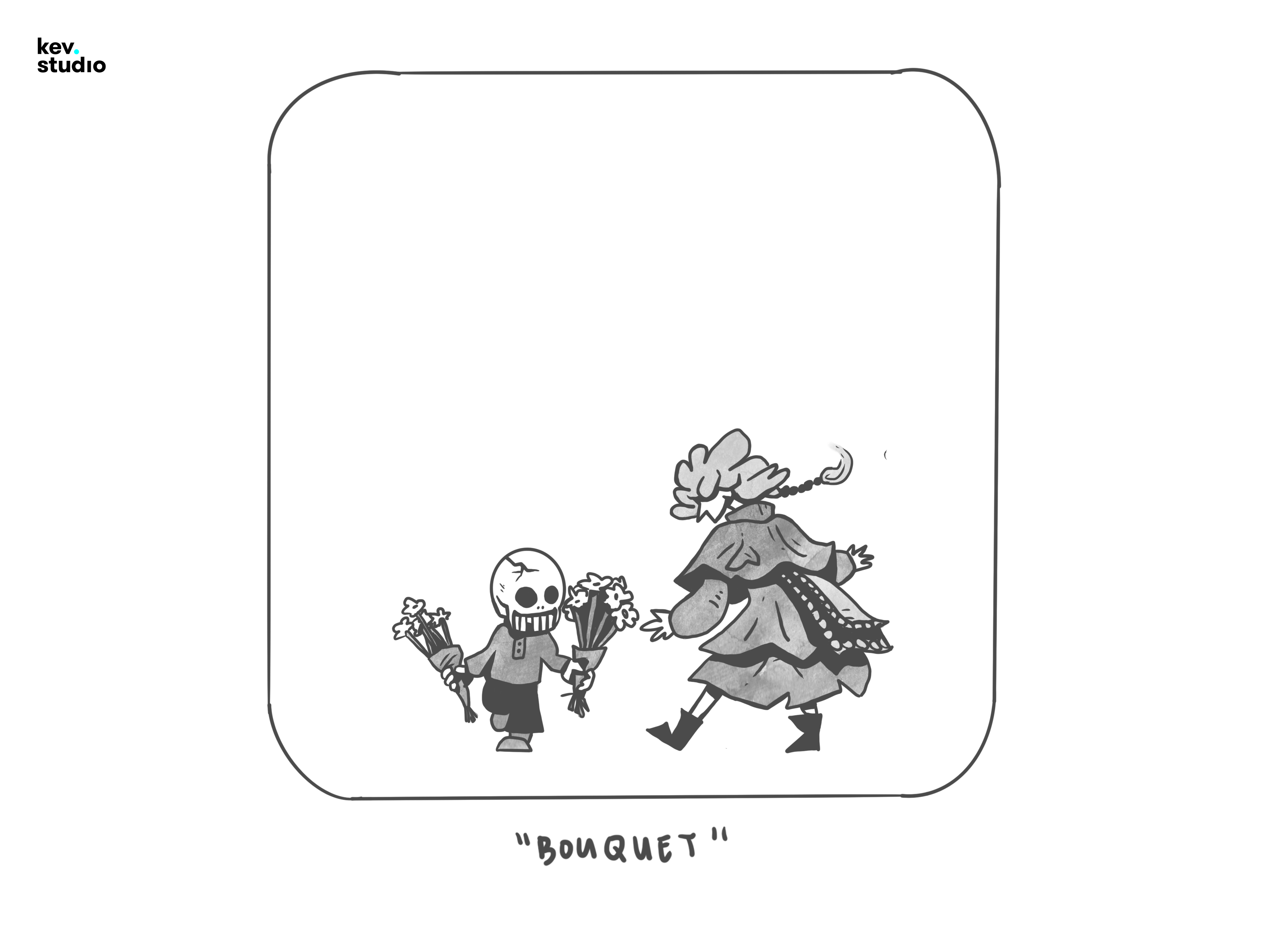 INKTOBER DAY 6! BOUQUET art bellissimo design digitalart drawing frames illustration inktober inktober2022 logo ui