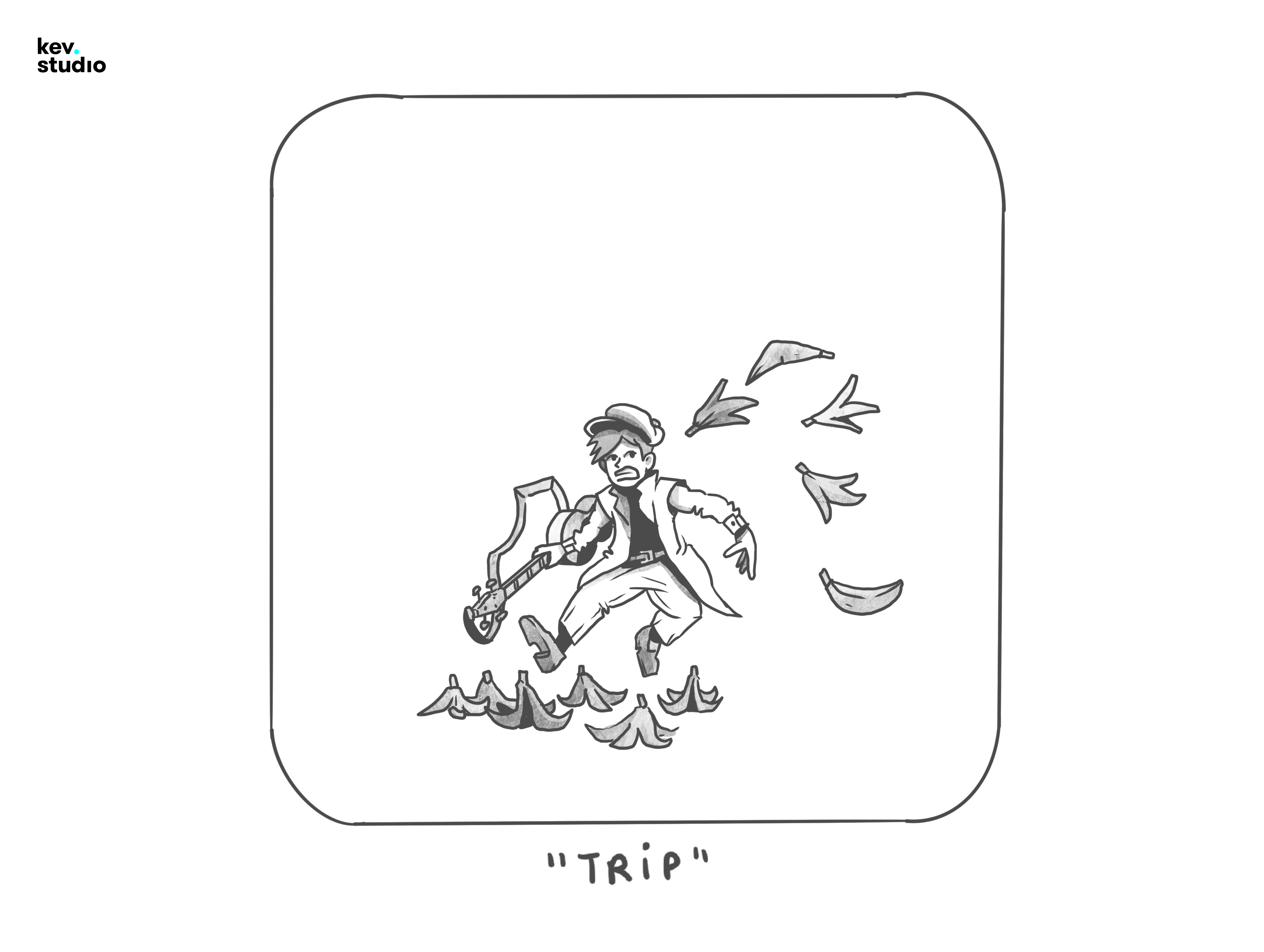 INKTOBER DAY 7! TRIP animation art bellissimo branding design digitalart draw drawing frames illustration inktober inktober2022 logo newjersey pen pencil process procreate ui