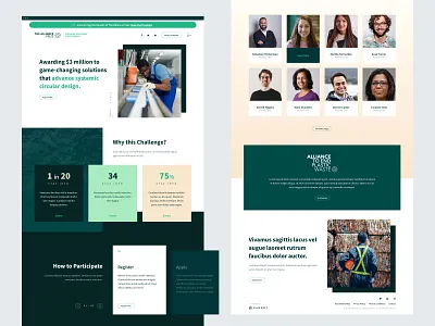 The Alliance Prize - Web Design award branding challenge environment green plastic prize ui ux waste web