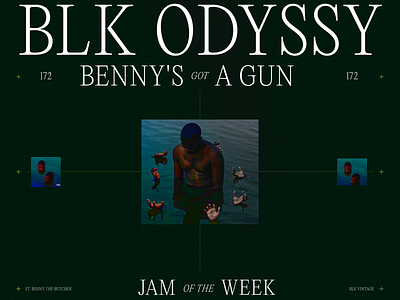 Jam of The Week | 172 blk odyssy branding design graphic design hip-hop illustration jam of the week jams rnb typography ui web website