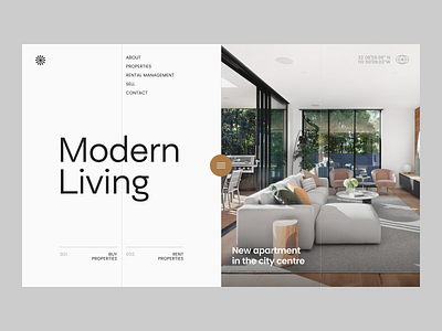 Modern Living clean design minimal ui web