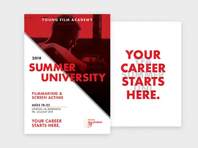 Young Film Academy branding design graphic design print design
