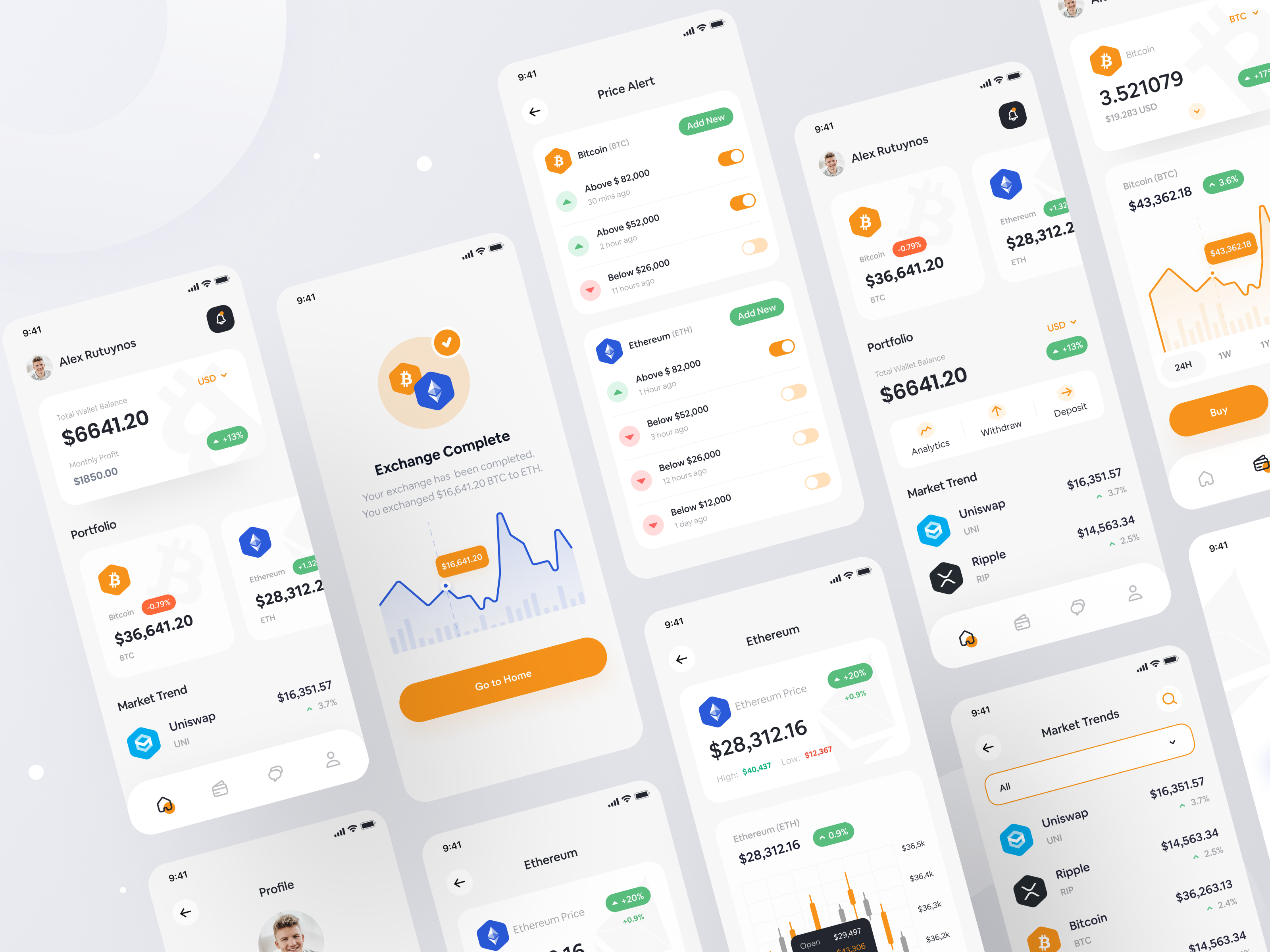 Crypto Wallet App Design UI Kit by Ofspace on Dribbble