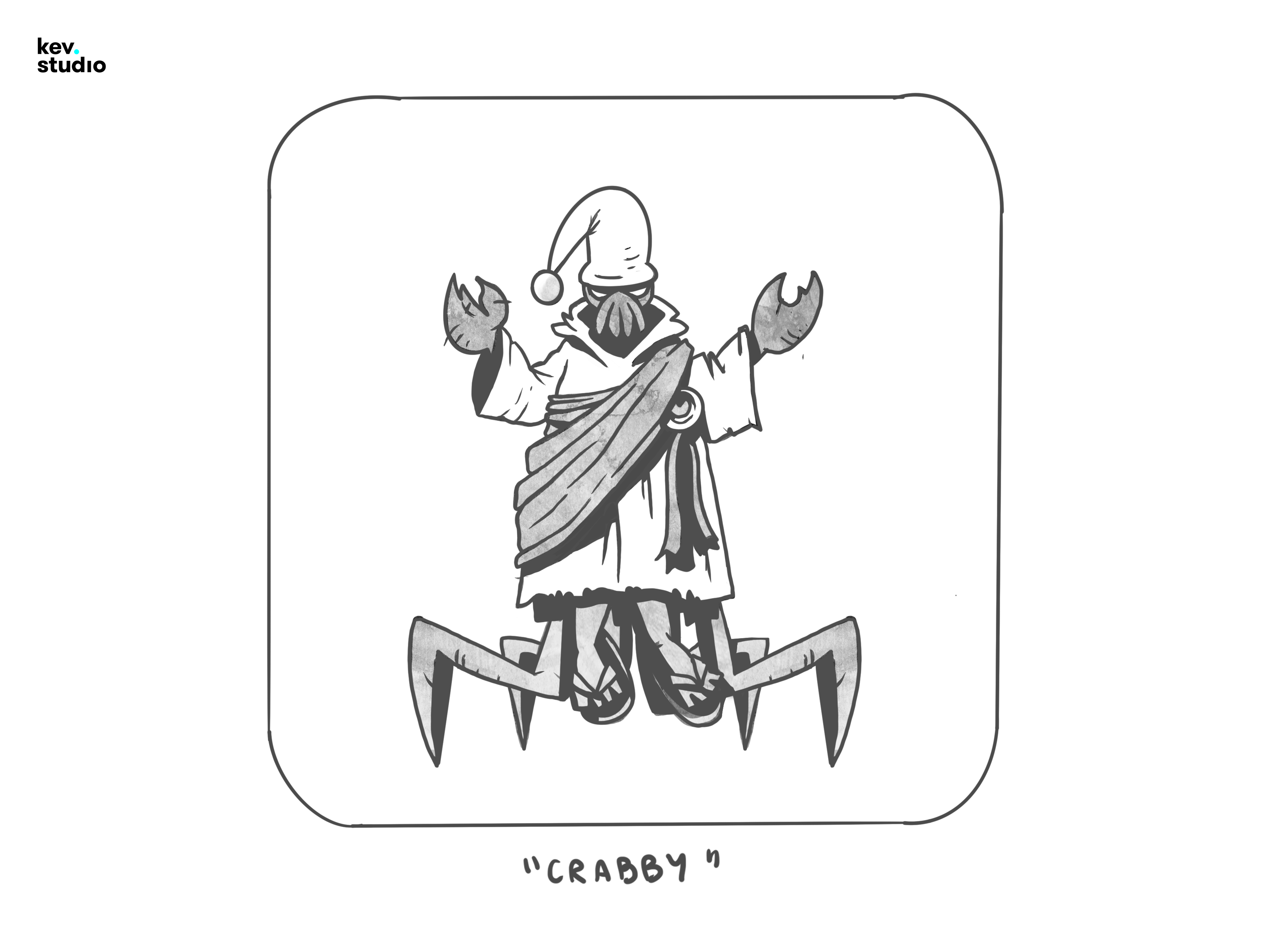 INKTOBER DAY 10! CRABBY art bellissimo design digitalart drawing frames illustration inktober inktober2022 logo ui