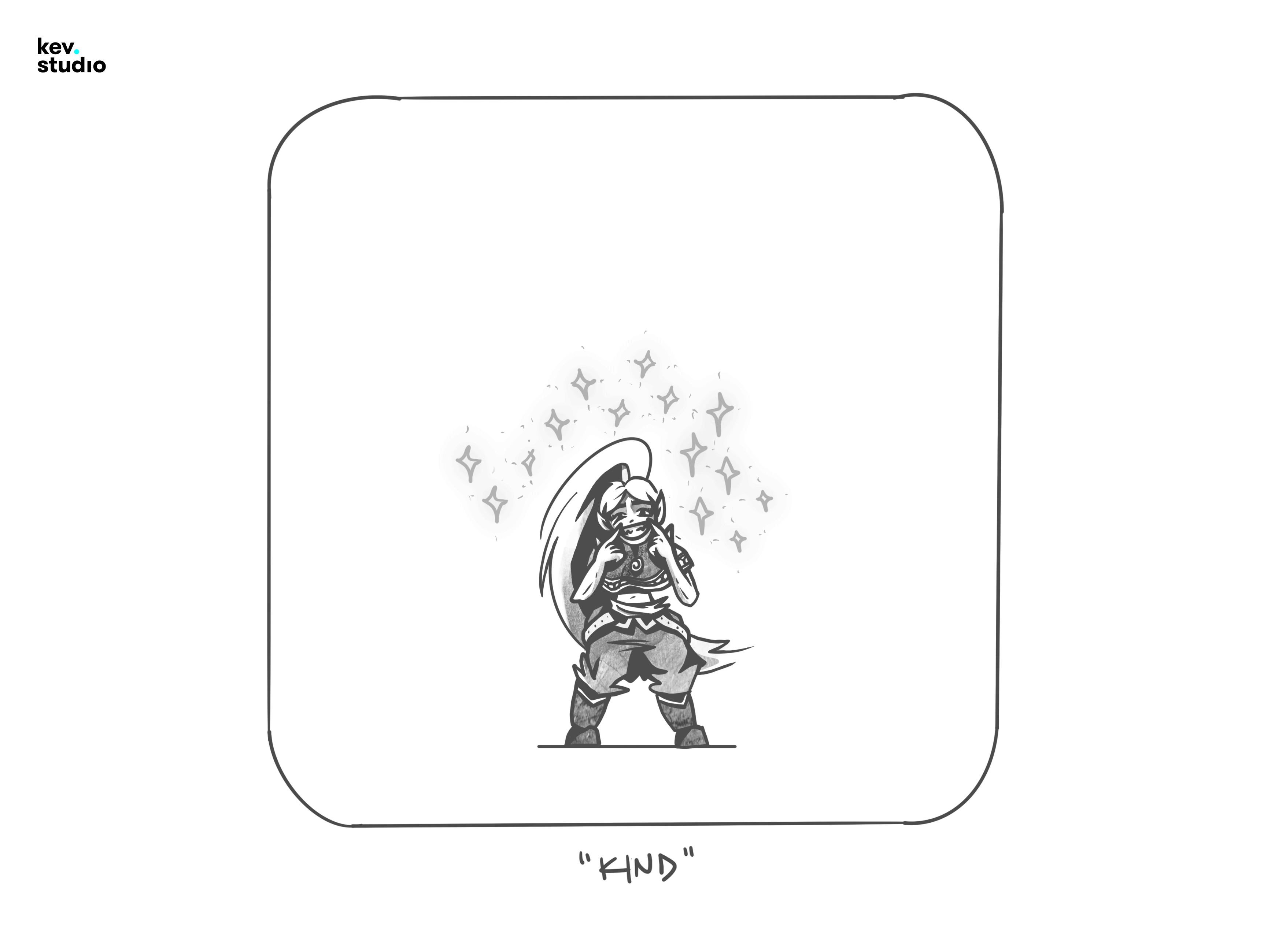INKTOBER DAY 13! KIND art bellissimo design digitalart drawing frames illustration inktober inktober2022 logo ui