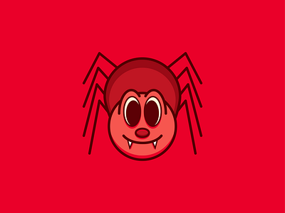 Spider Icon branding design halloween icon illustration red spider vector