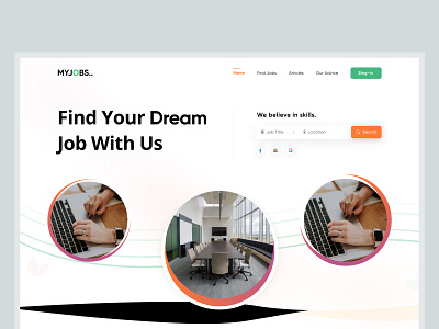 Job Portal Landing page attractiveui design employment hiring hiring plaform job job application job finder job listing job search job seeker landing landing page portal recruitment ui uiux web website websitedesign