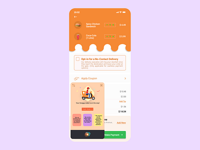 Swiggy order overlay concept dailyuichallenge delivery design food illustration modal order overlay popup swiggy ui ux vector