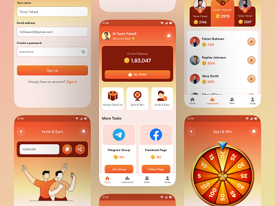 Earning Rewards App UI Design app ui earning app earning app ui make money app ui rewards app ui ui design ui ux