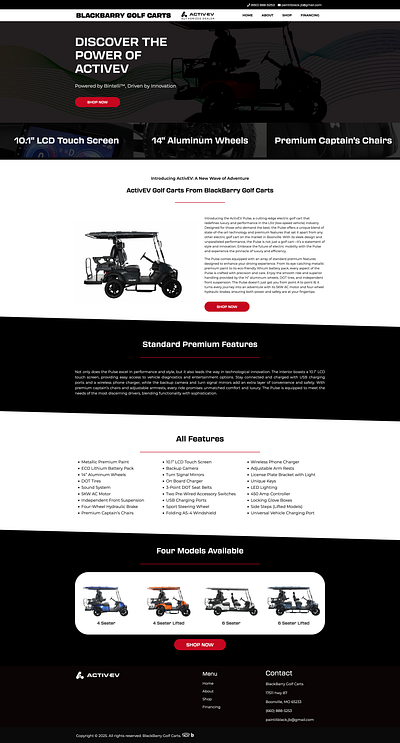 BlackBarry Golf Carts ui