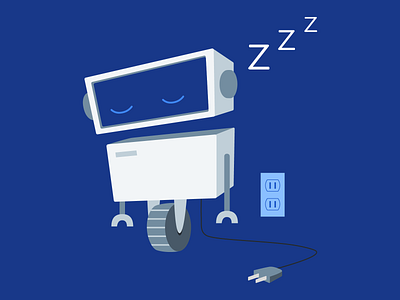 Sleepy Robot illustration