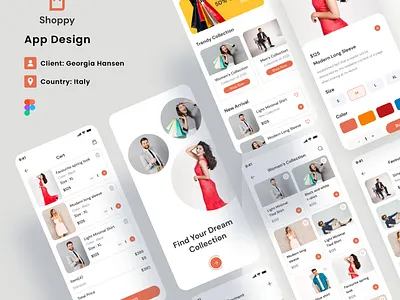 Shoppy - Fashion eCommerce App Design 2022 app design cloth app design dribbble best shot ecommerce app fashion app girls app online app online shopping app shopping app trendy design ui ui design uiux design ux ux design web design