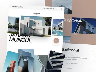 Architectural Agency - JarangMuncul 3d agency architecture clean design desktop elevation landing page minimalist modern parallax portfolio studio ui uiux web design website