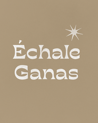 Echale Ganas art print branding design graphic design logo mid century modern retro