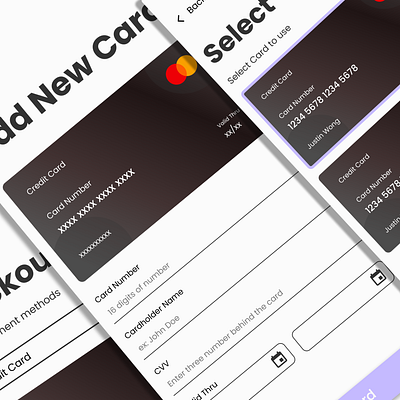 Credit Card Checkout - Daily UI 002 black challenge checkout credit card day2 design graphic design mobile mobile app mobile design page ui uidesign uiux ux white