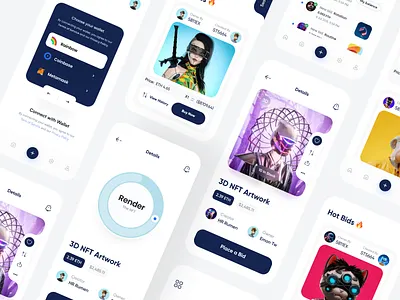 Nft Marketplace app app mobile mobile app nft nft app nft app design nft marketplace nft mobile app nft render