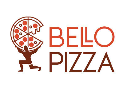 Bello Pizza (Atlas) atlas branding cheese greek logo mythology pepperoni pizza slice