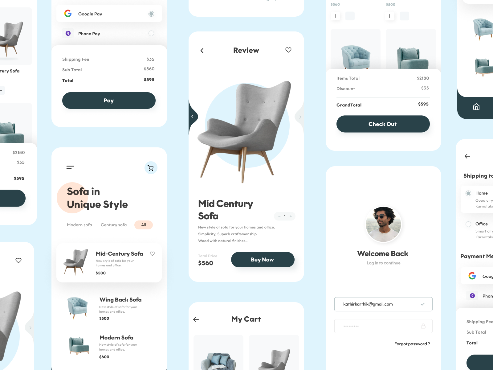 Example of UI/UX Design For  Mobile Apps