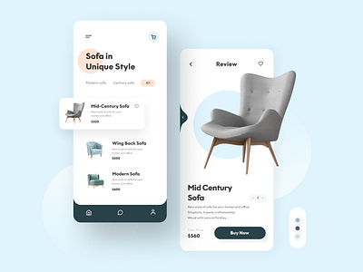 Furniture e-commerce App Designs | Made-to-measure store android app design app design branding creative design e commerce shop ecommerce ecommerce app ecommerce store flow furniture store interface ios app design minimalist mobile app design modern ui user flow user interface design ux