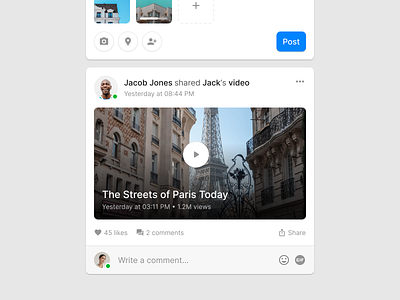 Social Post feed figma post prototyping sketch social ui uikit ux wireframe