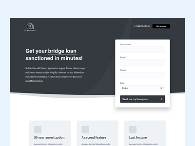 FundPoint landing page WIP branding design landing landing page ui ux design website wireframes