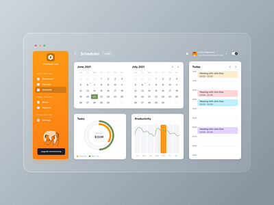 Schedule management web app ux/ui application client management dashboard design freelancer app ios landing page mobile app project tracking pwa quickr saas schedule management software time tracking ui ux web 3.0 web app website design