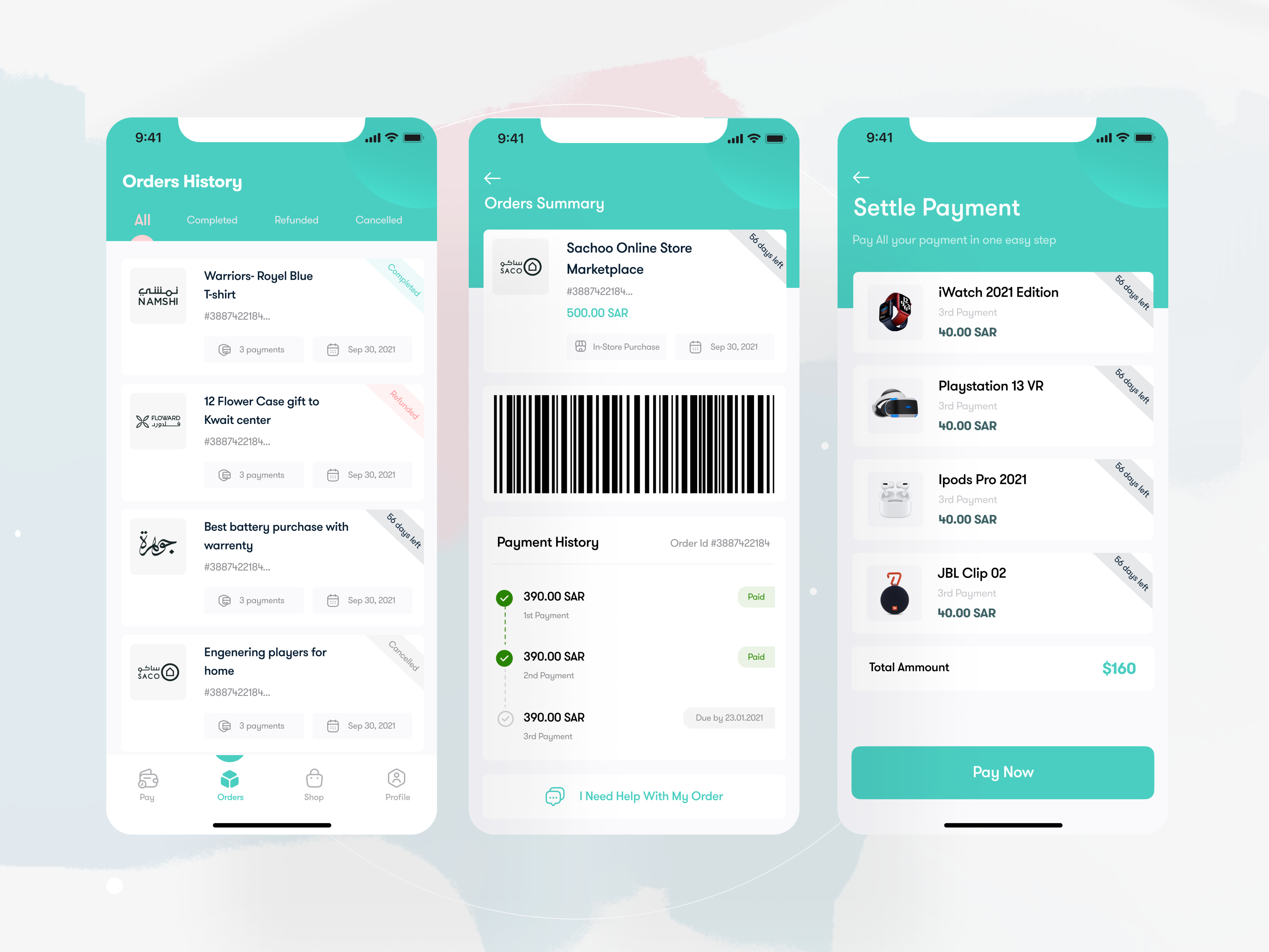 Example of Fin Tech Mobile App Design