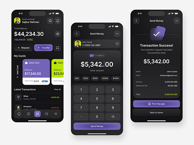 Modern Banking App android app app design app designer app ui ux design banking app best app designer design figma uiux ios app mobile app mobile app design mobile banking moble app modern banking app payment app sajiburuxui ui